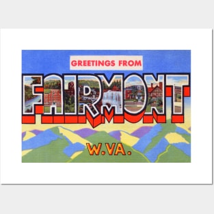 Greetings from Fairmont, West Virginia - Vintage Large Letter Postcard Posters and Art